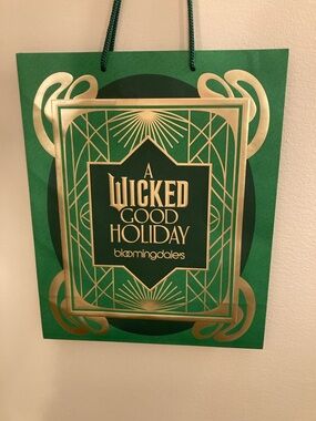 A Wicked Good Holiday 2024 Bloomingdale’s Paper Shopping Tote Bag 16 x 13 x 6